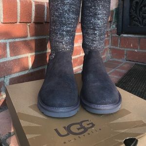 NEW Grey UGG sparkly knit Boots
